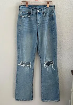 American Eagle '90's Boot Cut Distressed Denim Jeans 0 thumbnail 1
