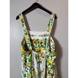 NWT FARM Rio Papaya Salad Scarf Maxi Dress Off‎ White Tropical Fruit Size M thumbnail 4