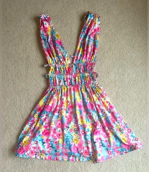 Floral open back sundress Pink thumbnail 1