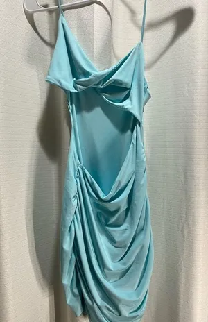 Blue cut out dress thumbnail 3
