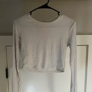 Garage Cream Fitted Crop Long Sleeve Tee thumbnail 1