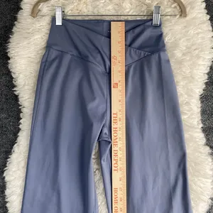 Aeropostale High Waist Crossover Flare Yoga Pants Dusty Blue Y2k Atheltic thumbnail 4