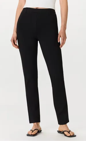 Quince Ultra-Stretch Ponte Straight Leg Pants XL Black Pull-On Work Travel thumbnail 1