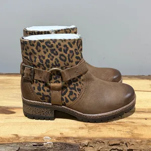 NEW Very Volatile Leather & Leopard Print‎ Harness Bootie Size 8 thumbnail 6
