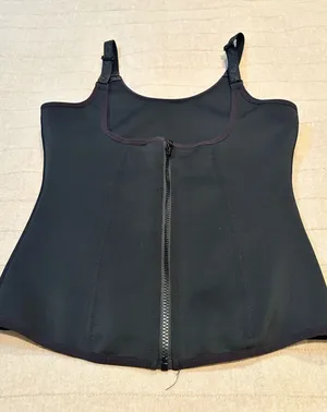 Black Shapewear Tank with Front Zipper Size XXL thumbnail 1