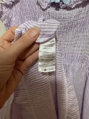 Hill House Home Linen Ellie Nap Dress Lilac Stripe Medium Cottagecore thumbnail 6