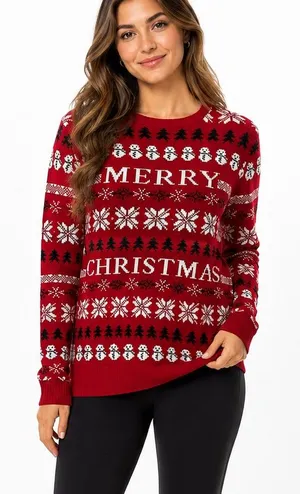 PULL & BEAR Christmas Sweater Size Large women’s Medium Men’s Mex (38) thumbnail 1