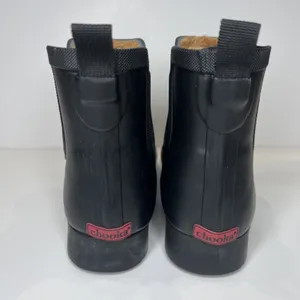 Chooka Black Waterproof Chelsea Rain Boots Faux Fur Lined Women's Size 6 thumbnail 7
