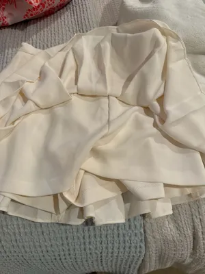 Amanda Uprichard Dixon Pleated Skort in Ivory, Size S thumbnail 7