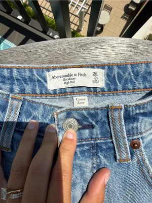 Abercrombie & Fitch Light Blue Distressed Boyfriend Jeans thumbnail 2