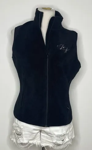 5/$25💜 Port Authority- Passions Black Fleece Vest thumbnail 1