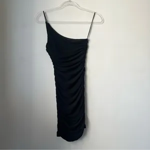 Princess Polly Jocasta Black One Shoulder Ruched Bodycon Dress 0 thumbnail 7