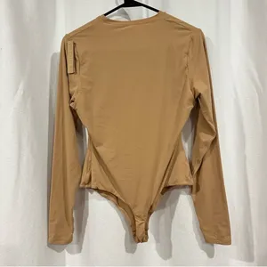 NWT (B22) Skims Fits Everybody Long Sleeve Bodysuit in Ochre Size XS thumbnail 2