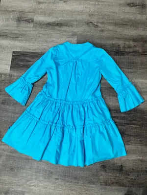 KASIA RESORT Anthropologie Mini Tiered Long Sleeve Dress thumbnail 3