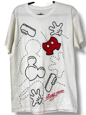 Disney Parks women's size medium Mickey Mouse puzzle short sleeve t-shirt thumbnail 1