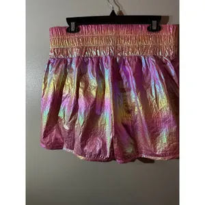 Simply Southern Size Large Pink Metallic Shorts‎ NWT Liner Inside thumbnail 3