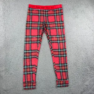 PINK Victoria's‎ Secret Plaid Pajama Set Women Large Top and Pants Christmas thumbnail 4