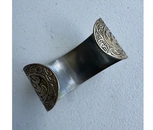 Premier Designs Women's Wide Intricate Etched Silvertone Cuff Bracelet thumbnail 3