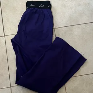 Koi Lite Deep Purple Scrub Pants with Black Waistband thumbnail 2