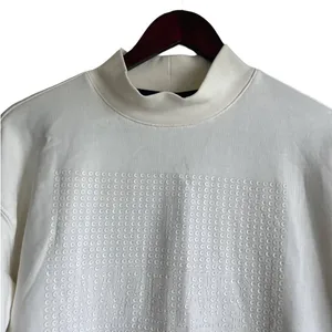 Noisy May Cream Textured Mock Neck Sweatshirt‎ XS Side Zip Minimalist Scandi Top thumbnail 3