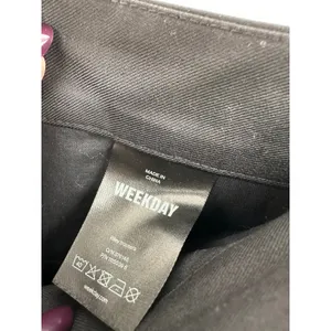 Weekday Riley Trousers Black Dark Wide Leg High Waist Dress Pants Size 36 US 6 thumbnail 7