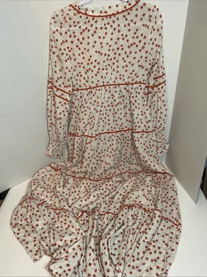 Nasty Gal Plant You See Maxi Dress, Size 4 Deep V-neck Floral Retro 70s Inspired thumbnail 7