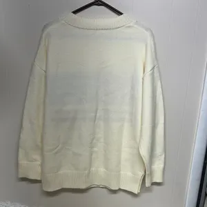 Elegant Ivory Sweater with American Flag Design thumbnail 4