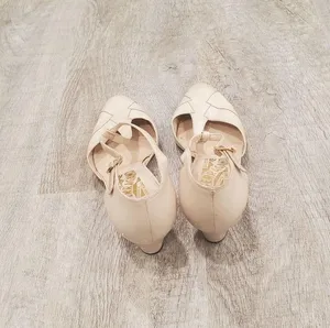 Salvatore Ferragamo Beige Leather Heels Made in Italy thumbnail 10