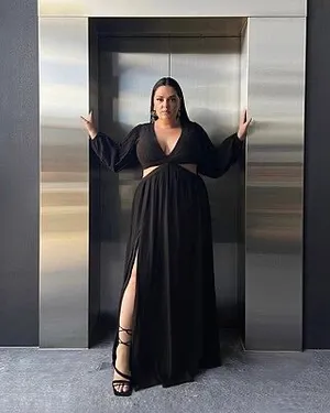 New Showpo Paige Maxi Dress Side Cut Out Balloon Sleeve Dress -Large MSRP $119 thumbnail 9