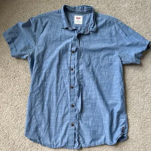 Levi's Blue Casual Button Down Shirt Short Sleeve thumbnail 3