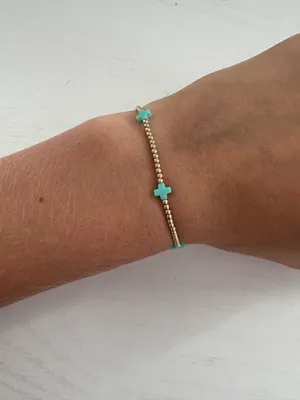 Small crossed ENewton Egirl Bracelet thumbnail 2