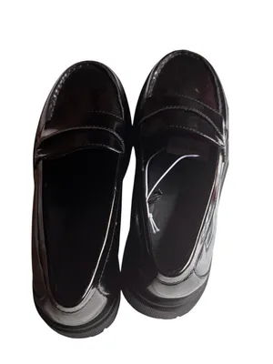 Old Navy Chunky Heel Women's Black Penny Loafers Size 8 New With Tag thumbnail 4