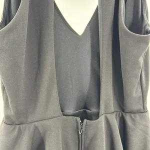Altar'd State Black halter open back ruffle tiered Mini Dress M flirty dance thumbnail 4