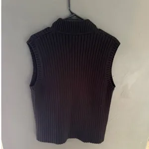 Lauren Ralph Lauren Black Ribbed Cotton Full Zip Mock Neck Sweater Vest XL thumbnail 5