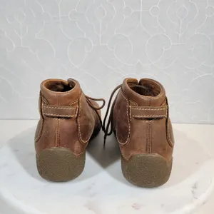 VTG Duluth Trading Co Womens Andina Ankle Boots 7.5 Brown Leather Chukka Shoes thumbnail 3