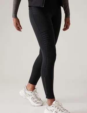 Athleta Delancey Moto Black Tight Legging Pant W-800 Sz S thumbnail 6