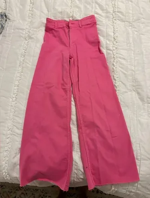 ZARA marine straight pink jeans thumbnail 4