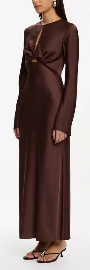 NEW Significant Other Molly Satin Cutout Long Sleeves Dress Sz 10 thumbnail 1