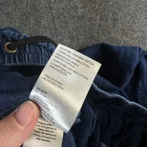 Anthropologie Pilcro Indigo Blue Linen Blend Drawstring Jogger Pants XS Boho thumbnail 4