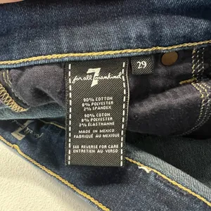 7‎ For All Mankind Jeans Womens 29 Blue Whiskering Denim Cotton Stretch Mid Rise thumbnail 12