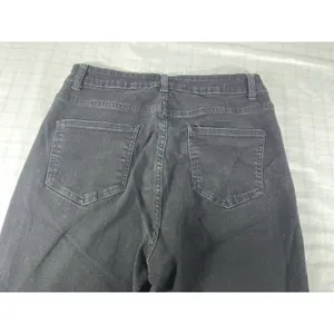 Women's Black Flare Leg Jeans Size 8 High-Rise Bell Bottom Stretch Denim 30" thumbnail 9