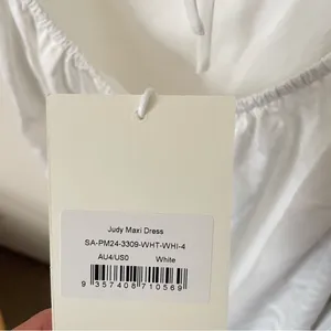 NEW PEPPERMAYO Judy Maxi Puff Sleeve Maxi Dress in White thumbnail 5