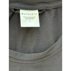 Athleta Air Out Cinch‎ Tank Top Womens Medium Black Activewear Lounge Yoga Tunic thumbnail 4
