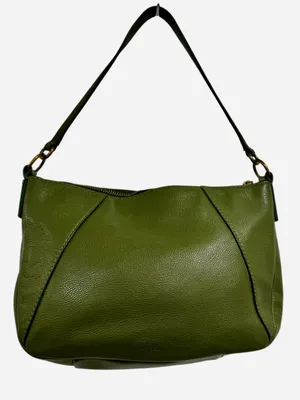 Fossil Skylar Olive Green Leather Hobo Shoulder Bag Purse Handbag thumbnail 3