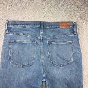 Madewell High Rise Slim Boyjean Women 32‎ Distressed Raw Hem Crop Medium Wash thumbnail 14