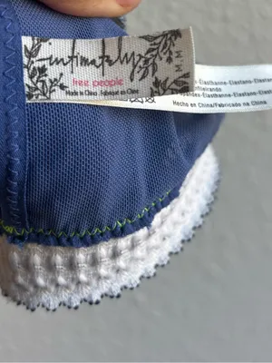 Blue Lace Bralette with Contrast Trim thumbnail 4