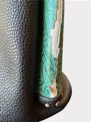 Trinity Ranch Embossed Turquoise Western Satchel Handbag Studded Purse thumbnail 15
