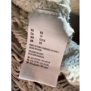 AMERICAN EAGLE Crochet Sweater Tank XS White Open Knit Boho Festival Top‎ thumbnail 7