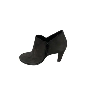 Paul‎ Green Jazzy Suede Ankle Booties Heeled Charcoal Grey Side Zip Size 5.5 thumbnail 6
