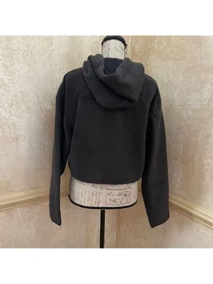 UGG Women's Myley Sherpa Hoodie color Gray Sz Large thumbnail 4